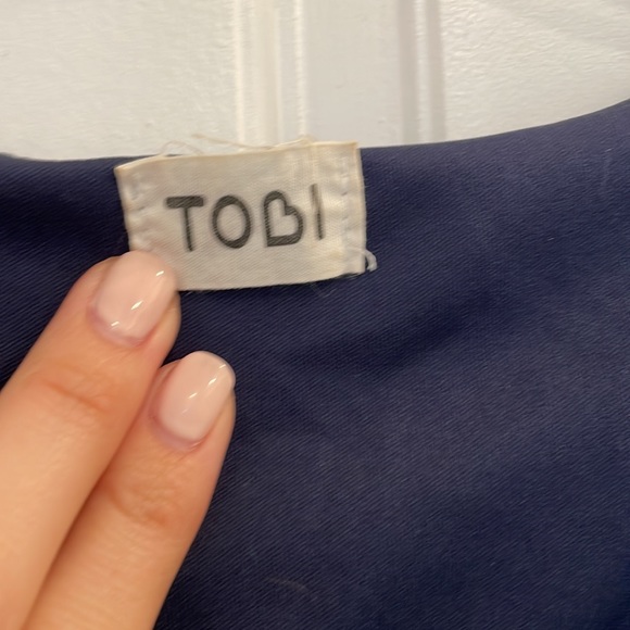 Tobi long sleeve Navy shift dress - Picture 5 of 5